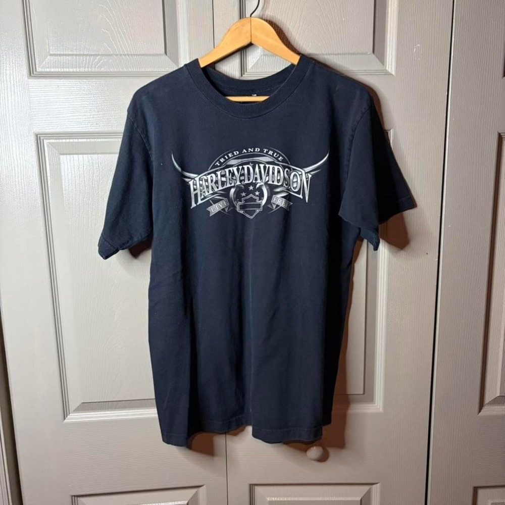 Harley Davidson  shirt Size XL biker black grunge summer y2k